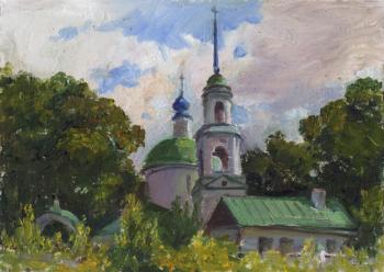 The Church of Dmitry Solunsky in the village of Ryabushki (etude). Shumakova Elena
