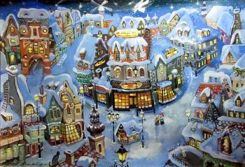Winter fairy-tale town
