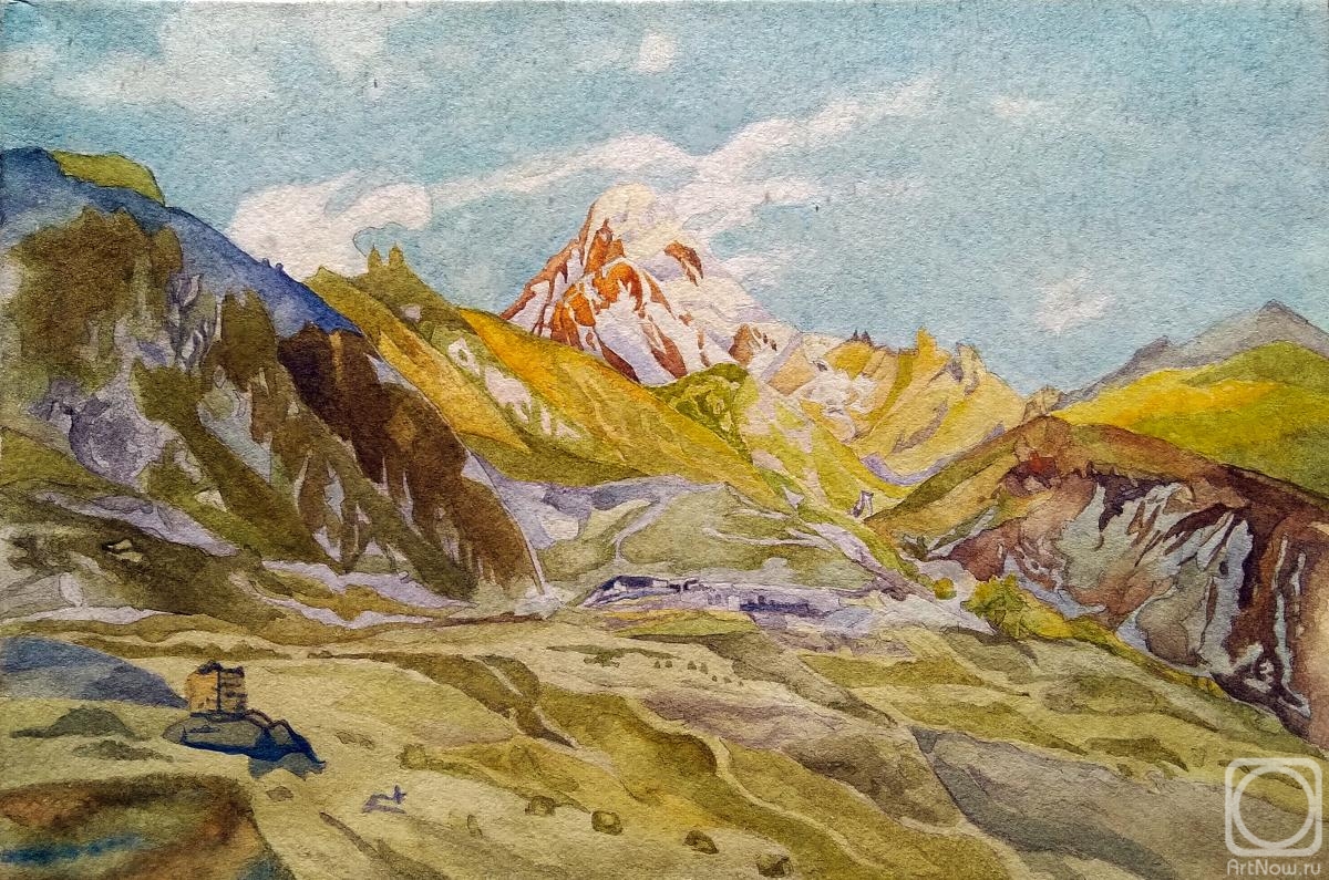 Shirokova Ekaterina. Mount Kazbek (a copy of the work of E. D. Polenova)