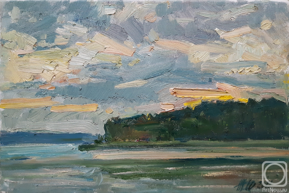 Zhukova Juliya. Sunset on the lake