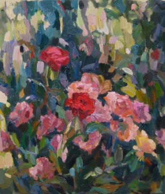 Roses in the garden. Bocharova Anna