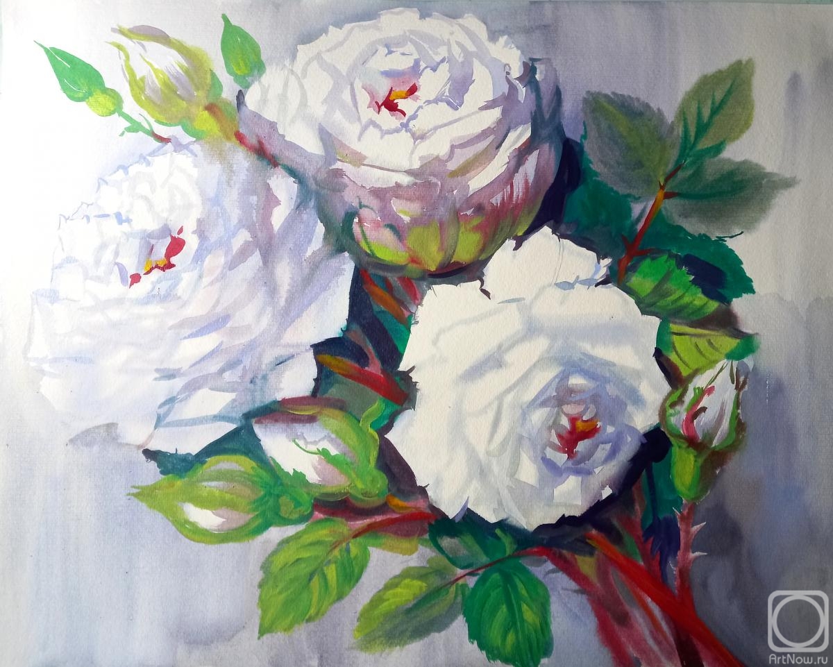 Mikhalskaya Katya. Blooming roses