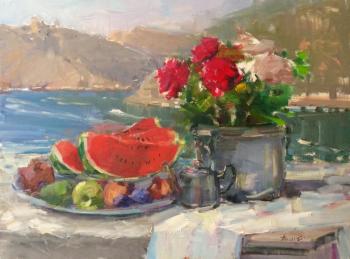 In the summer by the sea (Still Life By The Sea). Poluyan Yelena