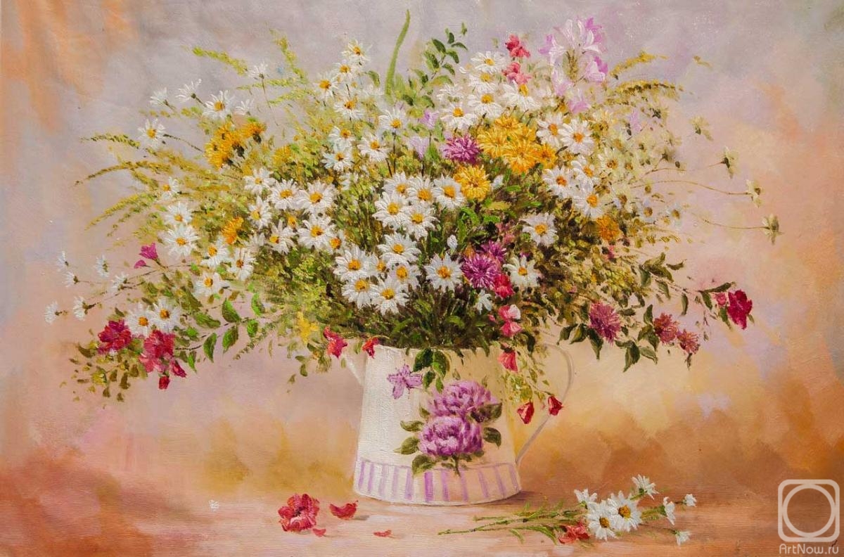 Vlodarchik Andjei. Bouquet of daisies and meadow flowers