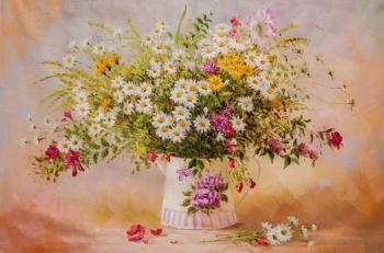 Bouquet of daisies and meadow flowers