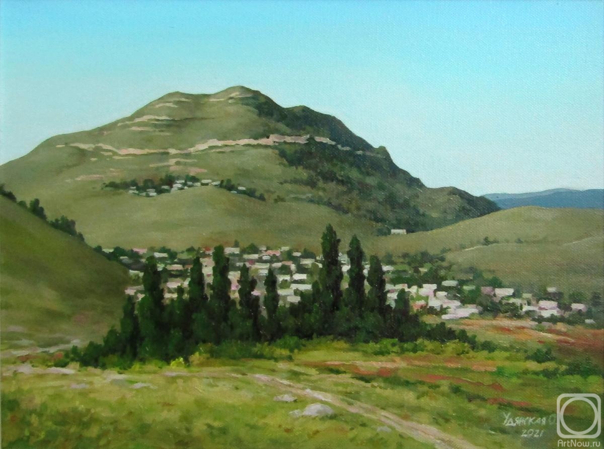 Udyanskaya Olga. View of the village of Yarak, Dagestan