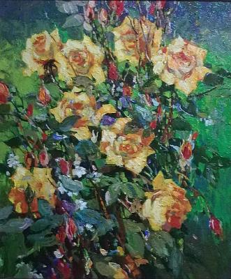 Yellow roses (Bush In The Garden). Ahmetvaliev Ildar