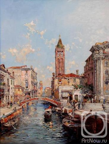 .  . Rio Santa Barnaba Venice. Copy Frans Unterberger