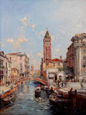 Rio Santa Barnaba Venice. Copy Frans Unterberger.  