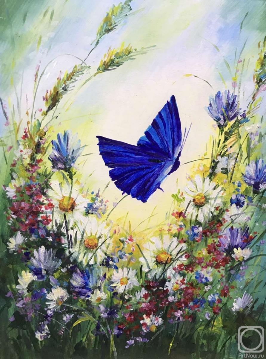 Miftahutdinov Nail. Wildflowers and a butterfly