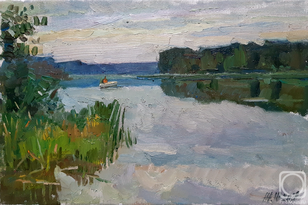 Zhukova Juliya. Evening on the lake