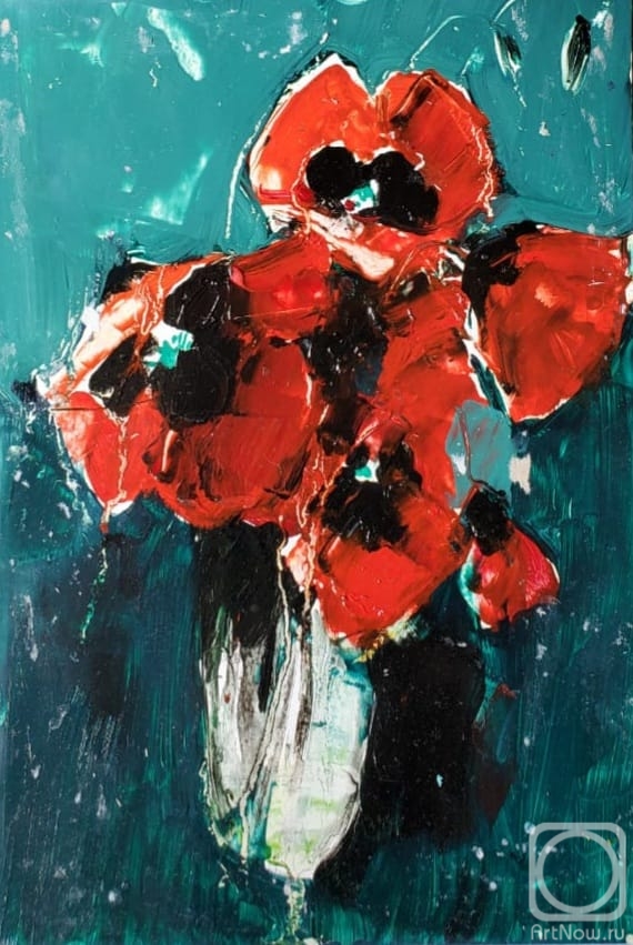 Chatinyan Mger. Poppies on Green