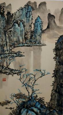 Turquoise distances (Chinese Landscape). Mishukov Nikolay
