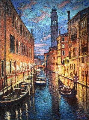 The beauty of Venice in the evening (Rio Del Greci Canal). Razzhivin Igor