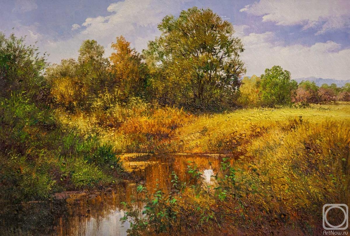 Sharabarin Andrey. Landscape in autumn colors. By the river