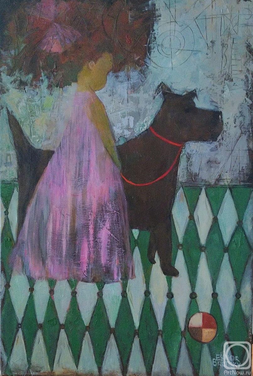 Brodsky Elinor. Girl with a dog