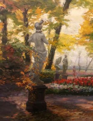 Golden Autumn in the old Summer Garden (fragment). Emelin Valeriy