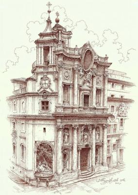 Church of San Carlo. Rome