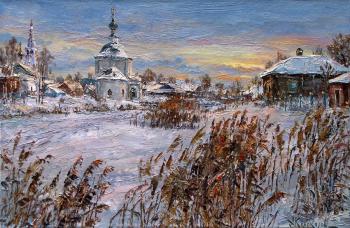 Winter evening in Suzdal. Kolokolov Anton