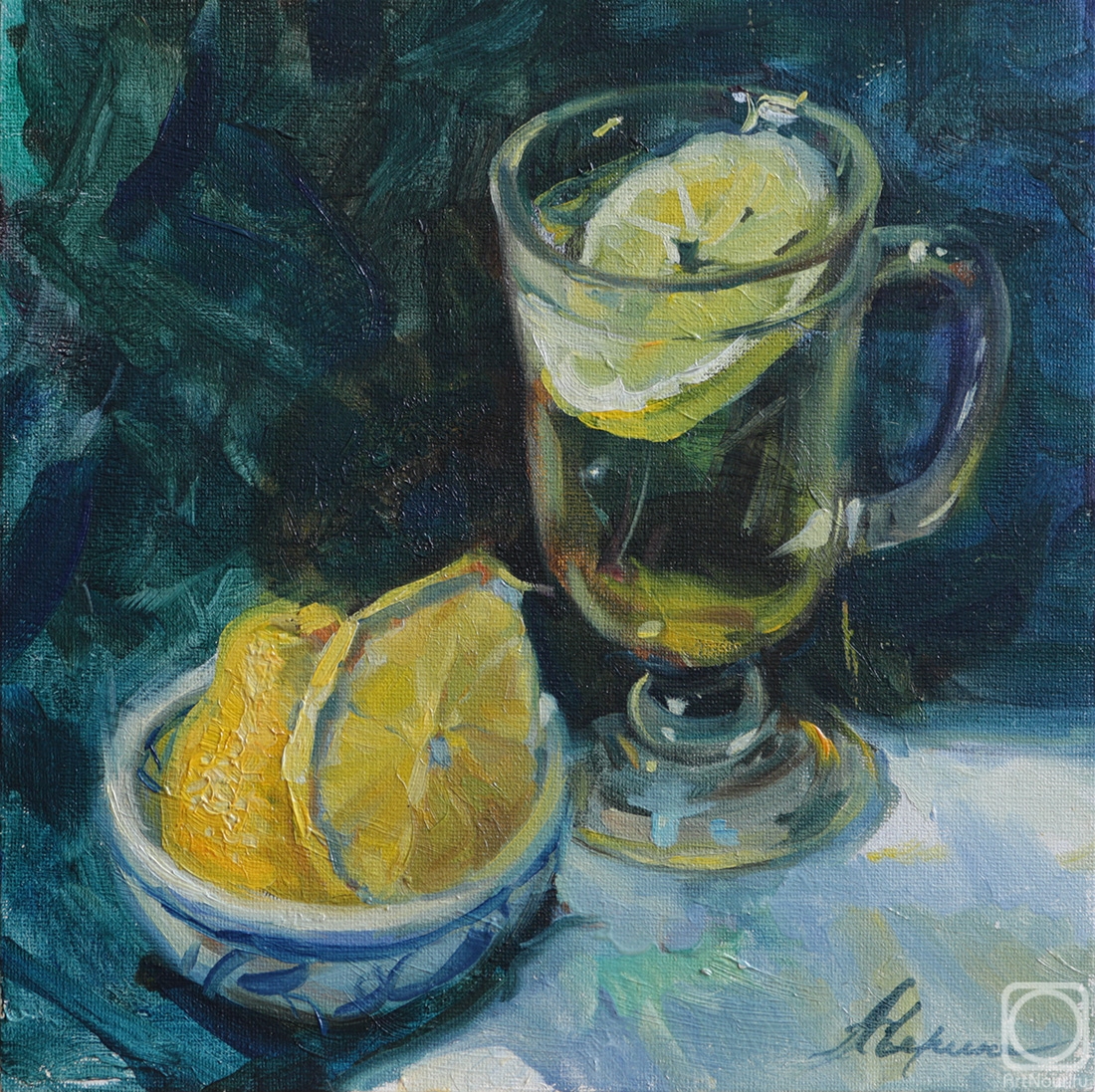 Averina Kseniya. Glass and lemons