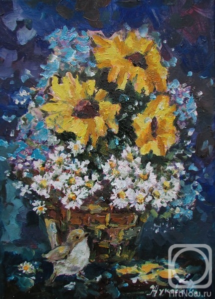 Zhukova Elena. Flower basket