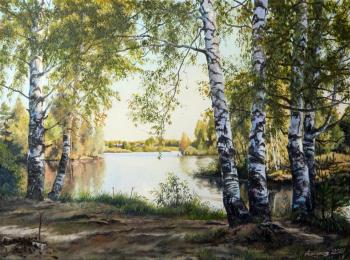 Evening on the shore of the pond. Ergunov Anatoliy