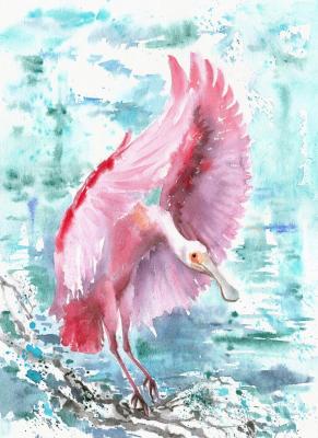 Pink wings 1 (Spoonbill). Masterkova Alyona