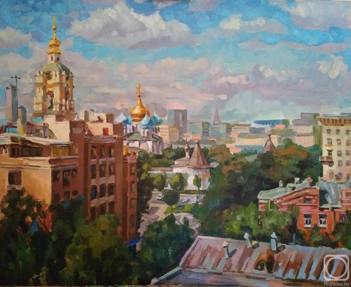 Silaeva Nina. View of the Novospassky Monastery in Moscow