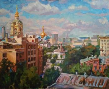 View of the Novospassky Monastery in Moscow. Silaeva Nina