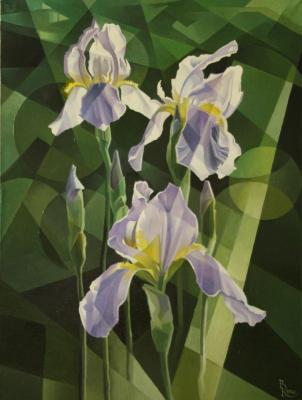 Irises. Post-cubofuturism. Krotkov Vassily