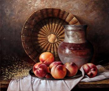 Still life with peaches. Annenkov Dmitri