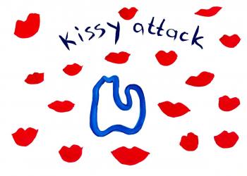 Kisus. Kissy attack