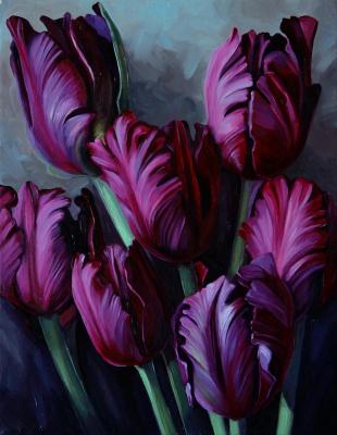 Purple tulips. Vestnikova Ekaterina