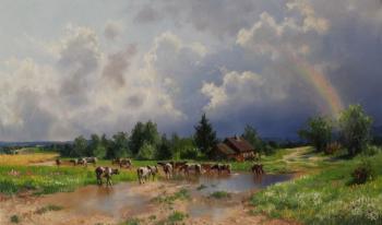 fter a thunderstorm (Landscape With A Rainbow). Zhdanov Vladimir