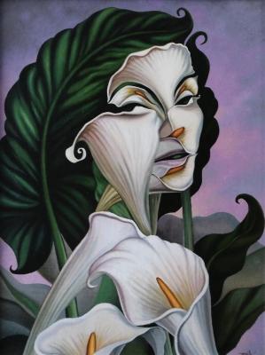 Calla lilies and a hidden image (2). Zakharov Oleg