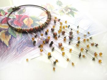 Necklace: Autumn Rain (Long Necklace). Lavrova Elena