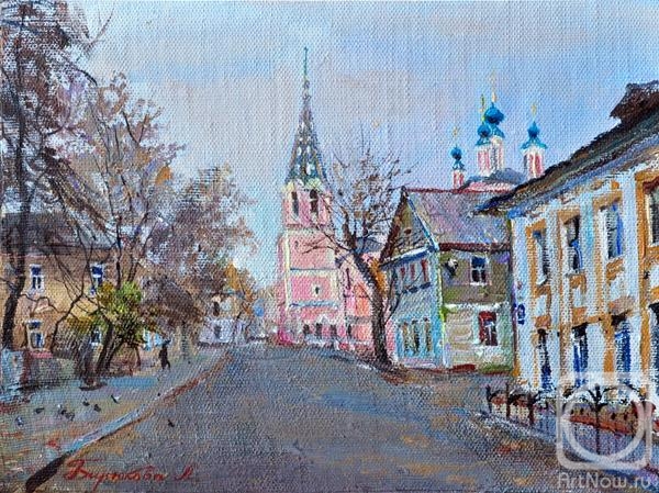 Biryukova Lyudmila. View of St. George's Cathedral. Kaluga