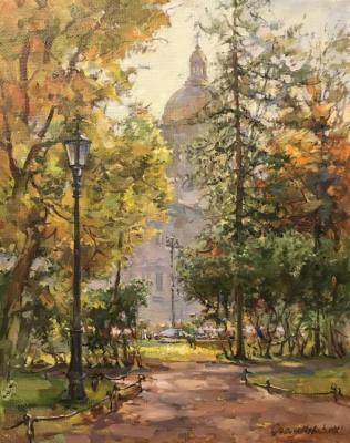 View of St. Isaac's Cathedral from the Alexander Garden. Olshannikov Vasiliy