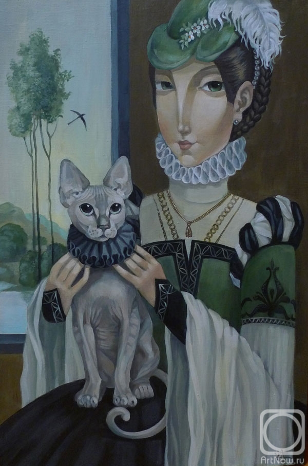 Panina Kira. From the series "The Lady and her cat"
