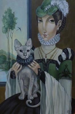 From the series "The Lady and her cat"