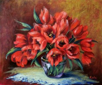 Red tulips. Zhuk Eleonora