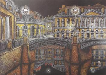 The series "Night Petersburg". Three bridges. Uhova Lidiya
