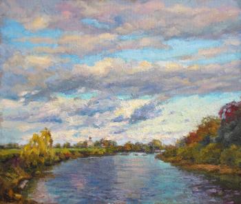 Rodionov Igor Ivanovich. Autumn day on the Nerl River