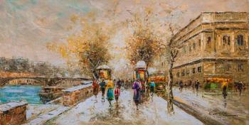 Landscape By Antoine Blanchard. Paris. Seine