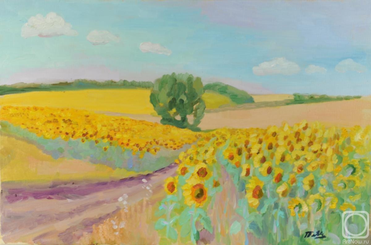 Yavisheva Tatiana. Sunflower fields