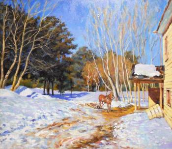 March (Winter Country Landscape). Baryshevskii Oleg