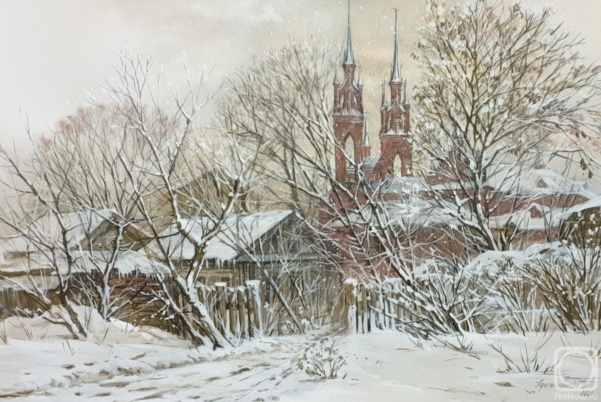 Krasnoschekova Tatyana. Winter in the old town