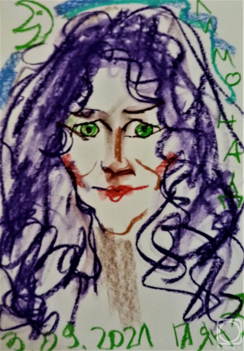 Dobrovolskaya Gayane. Purple hair, from nature