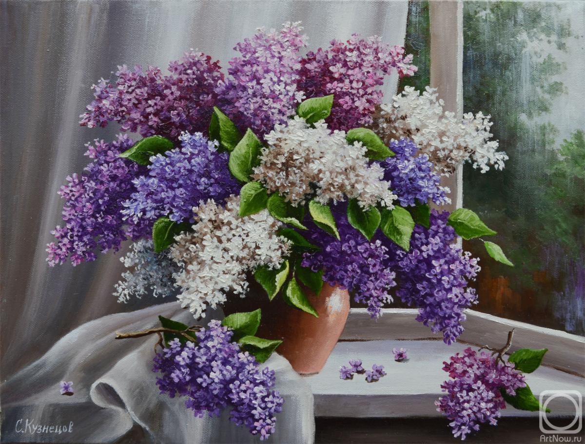 Kuznetsov Sergey. Still life with lilac