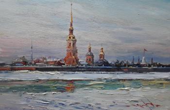The Neva River is being opened